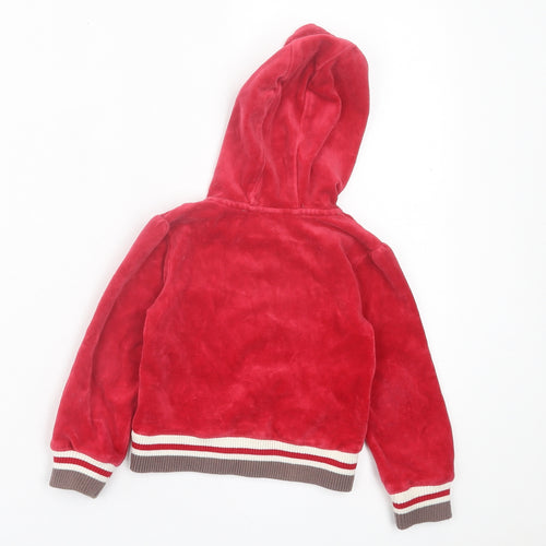 adams girl Girls Red  Polyester Full Zip Hoodie Size 2 Years  Zip