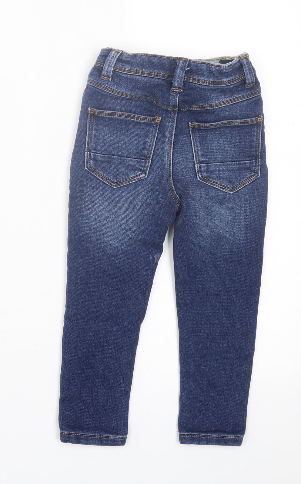 George Boys Blue  Cotton Straight Jeans Size 2-3 Years  Regular Button