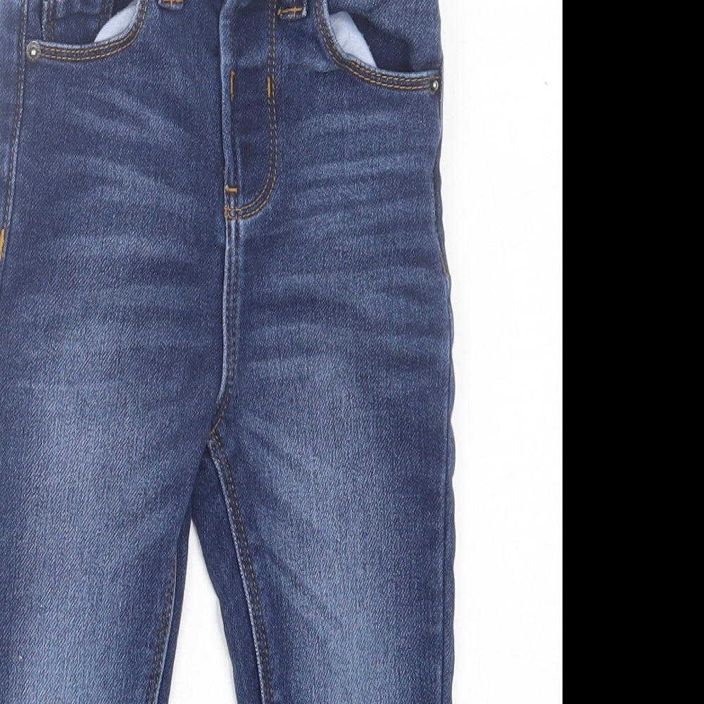 George Boys Blue  Cotton Straight Jeans Size 2-3 Years  Regular Button