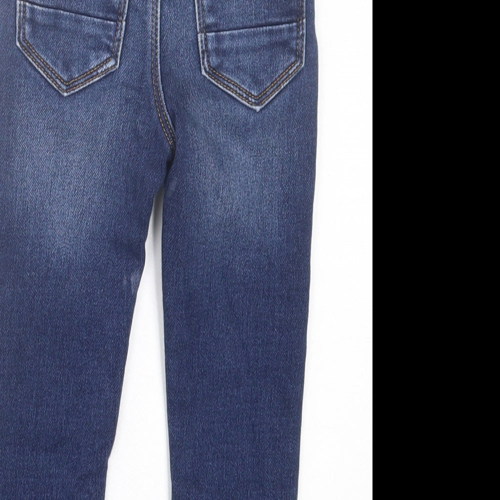 George Boys Blue  Cotton Straight Jeans Size 2-3 Years  Regular Button