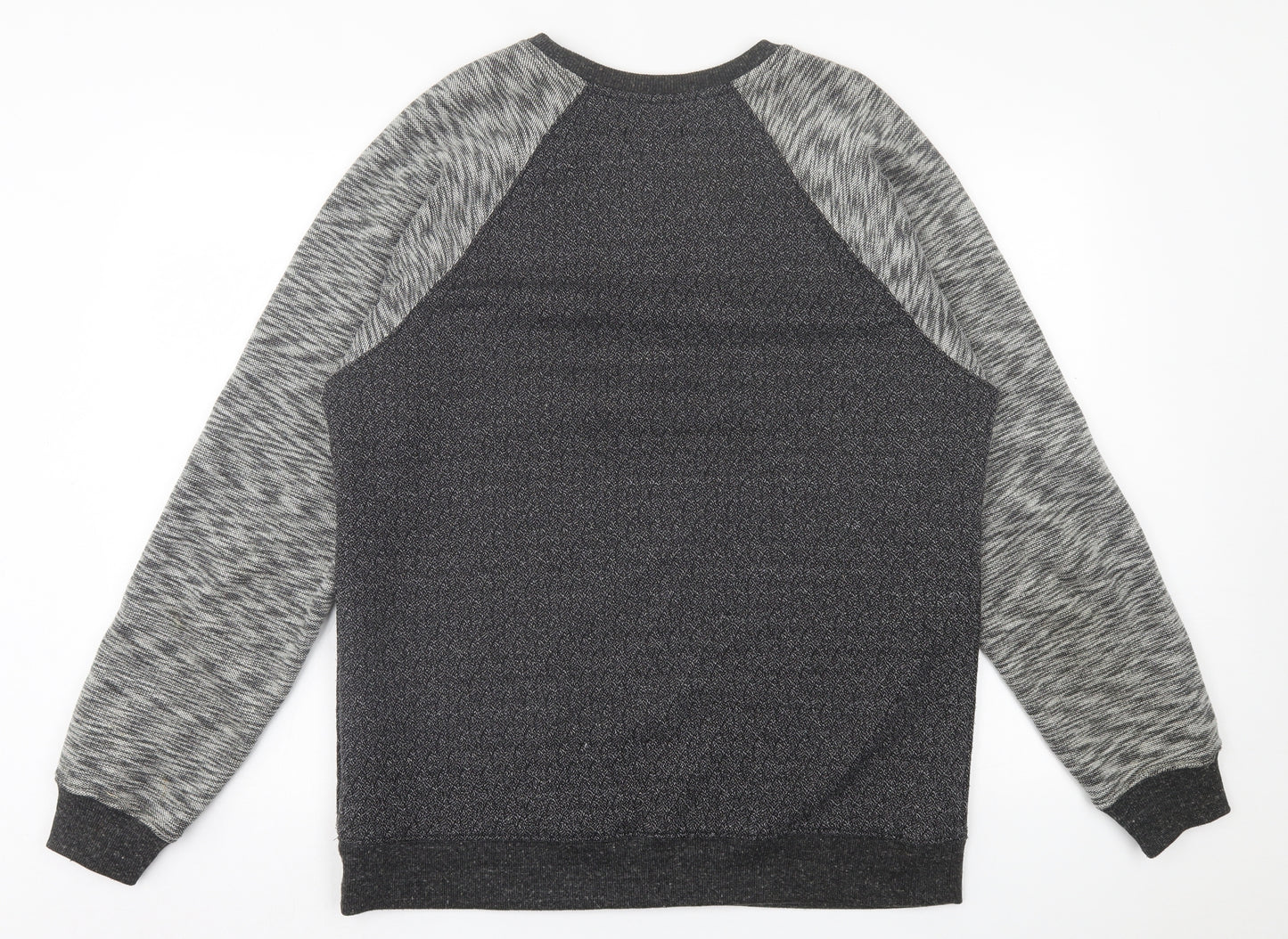 Peacocks Mens Grey Crew Neck  Polyester Pullover Jumper Size L