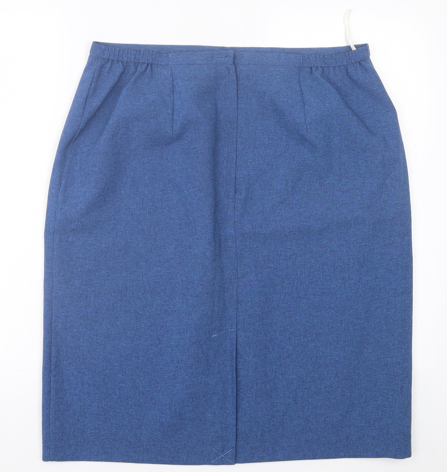 Preworn Womens Blue  Polyester A-Line Skirt Size 18   Button