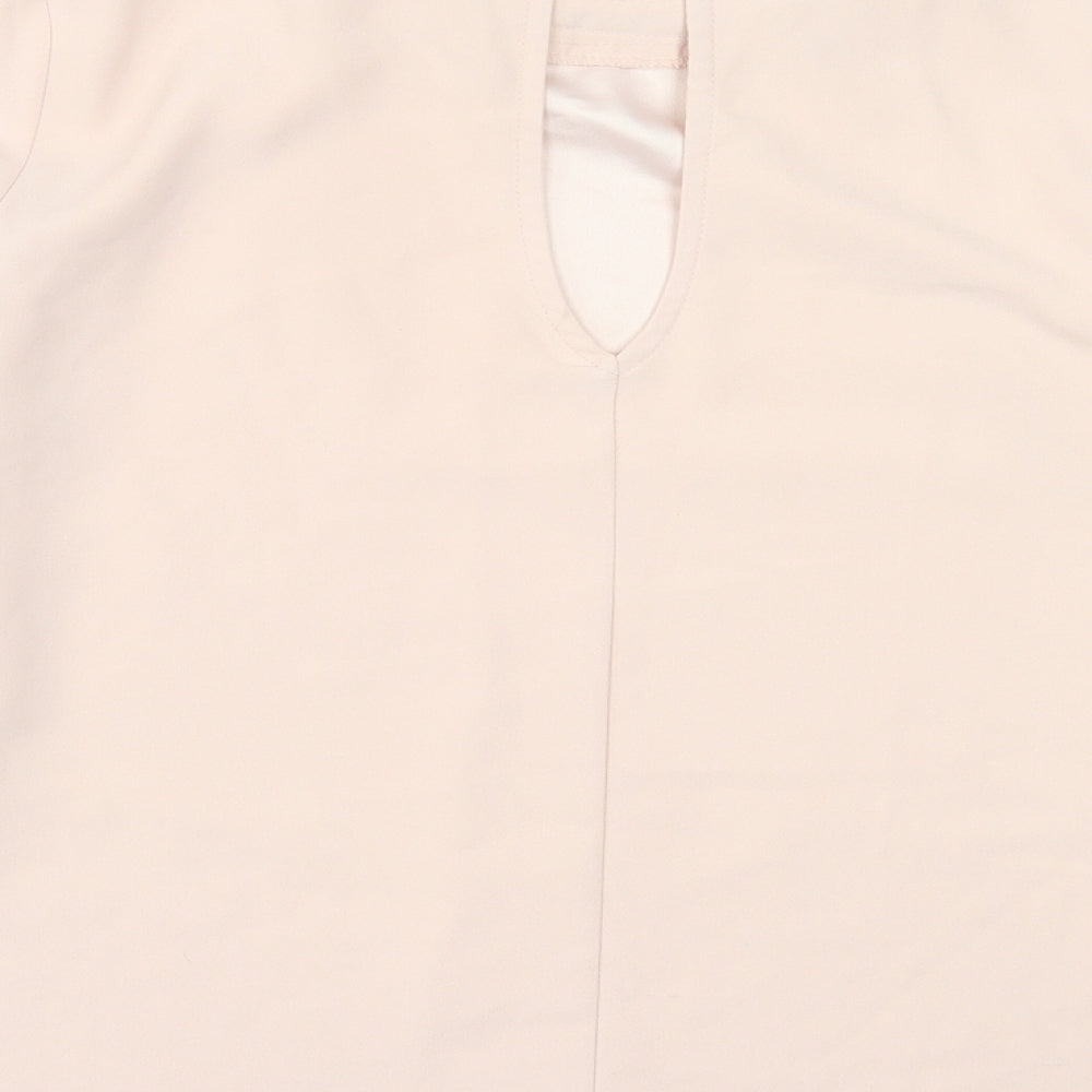 Dorothy Perkins Womens Pink  Polyester Basic T-Shirt Size 12 Crew Neck