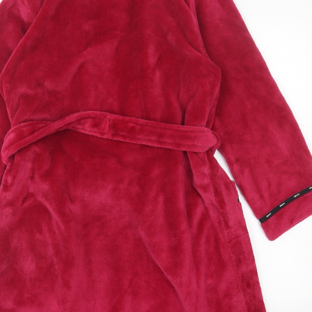 DKNY Womens Purple  Polyester Top Gown Size S  Tie