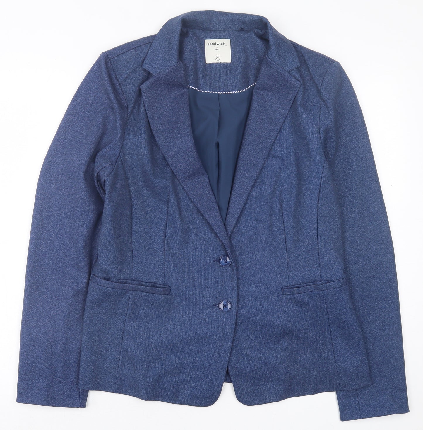 Sandwich Womens Blue   Jacket Blazer Size XL  Button