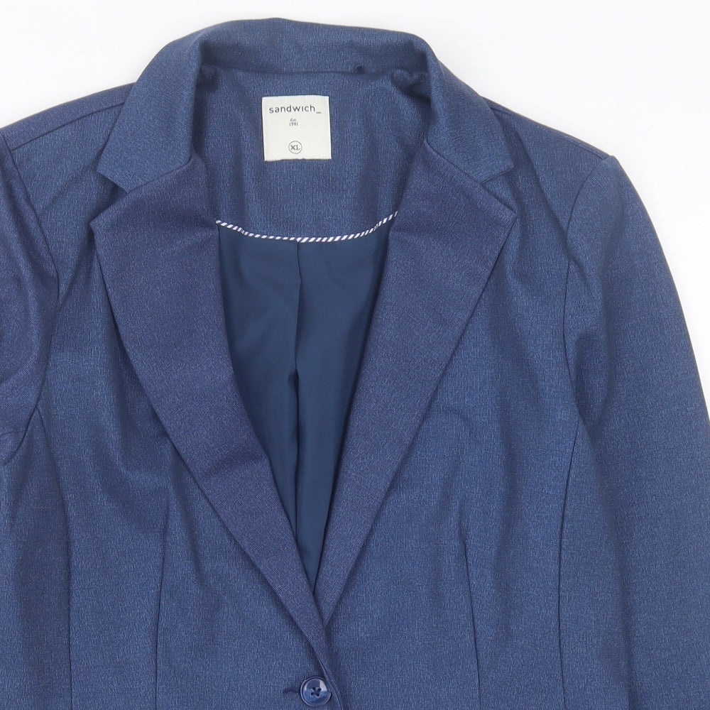 Sandwich Womens Blue   Jacket Blazer Size XL  Button