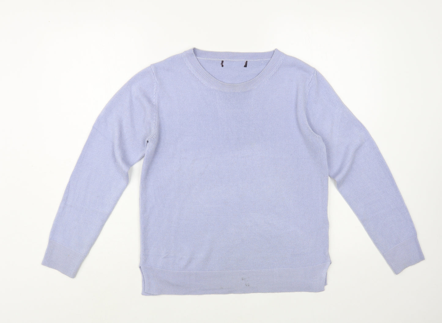 Marks and Spencer Womens Blue Boat Neck  Acrylic Pullover Jumper Size 12
