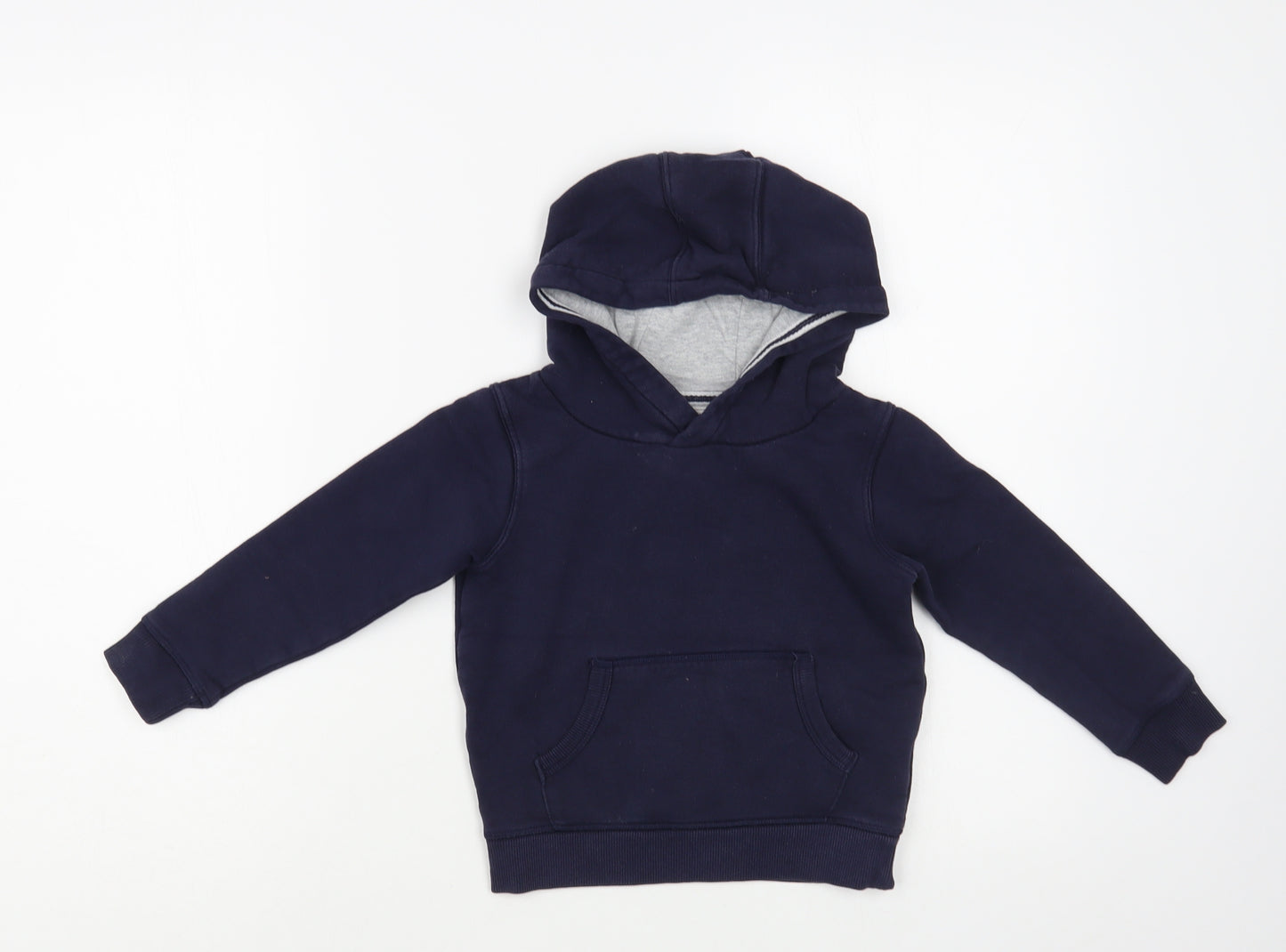 Marks and Spencer Boys Blue  Cotton Pullover Hoodie Size 3-4 Years  Pullover