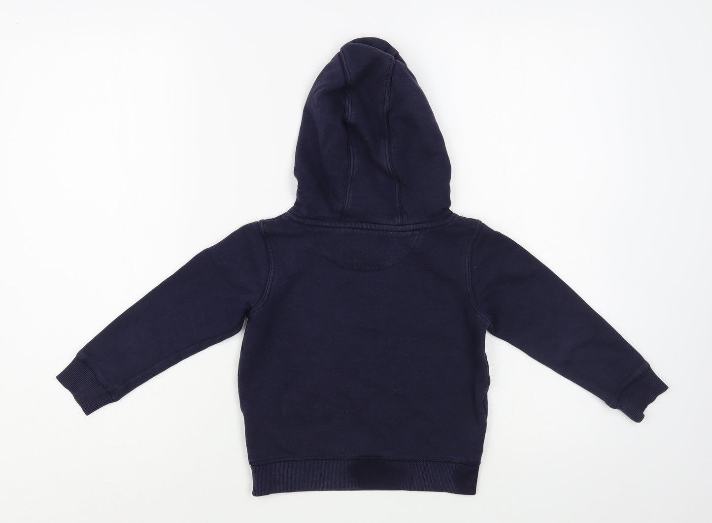 Marks and Spencer Boys Blue  Cotton Pullover Hoodie Size 3-4 Years  Pullover