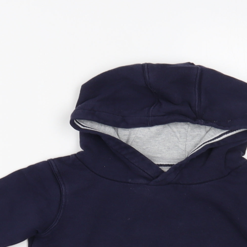 Marks and Spencer Boys Blue  Cotton Pullover Hoodie Size 3-4 Years  Pullover