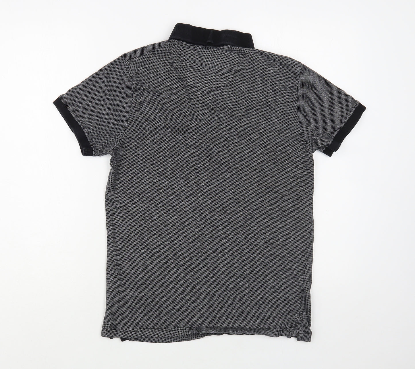 Peter Werth Mens Grey  Cotton  Polo Size XS Collared Button