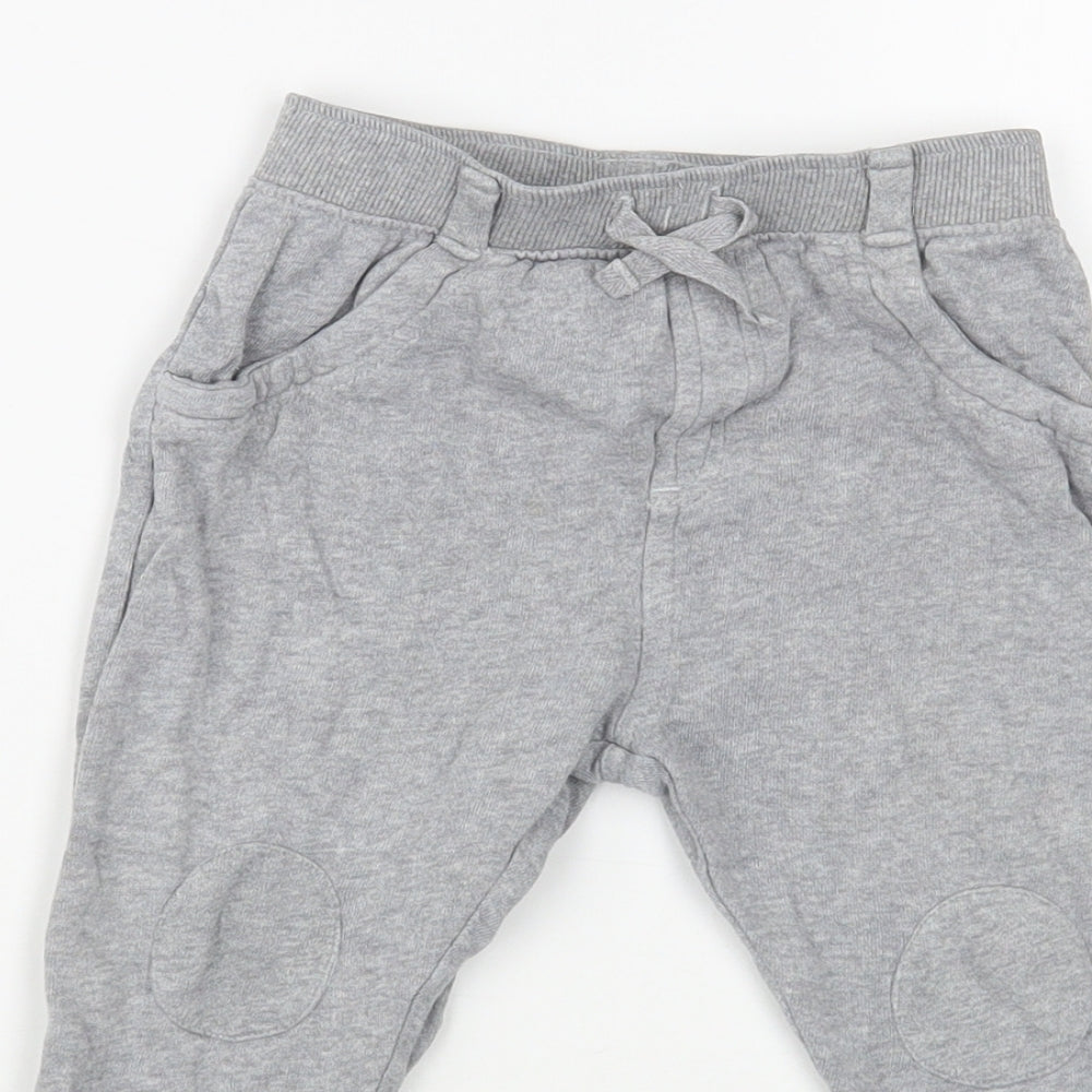 NEXT Baby Grey  Cotton Jogger Trousers Size 9-12 Months  Drawstring