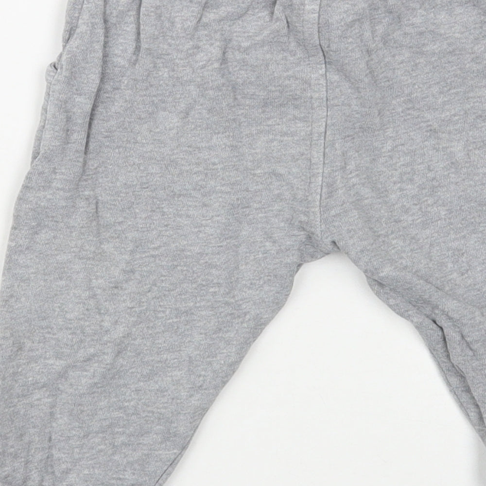 NEXT Baby Grey  Cotton Jogger Trousers Size 9-12 Months  Drawstring