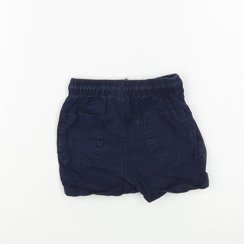 NEXT Baby Blue  Cotton Cropped Trousers Size 9-12 Months  Drawstring