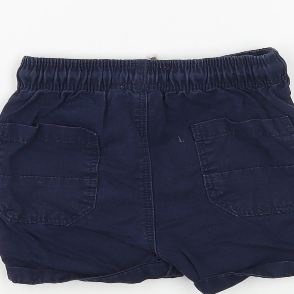 NEXT Baby Blue  Cotton Cropped Trousers Size 9-12 Months  Drawstring