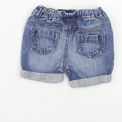 NEXT Baby Blue  Cotton Cropped Jeans Size 0-3 Months  Drawstring