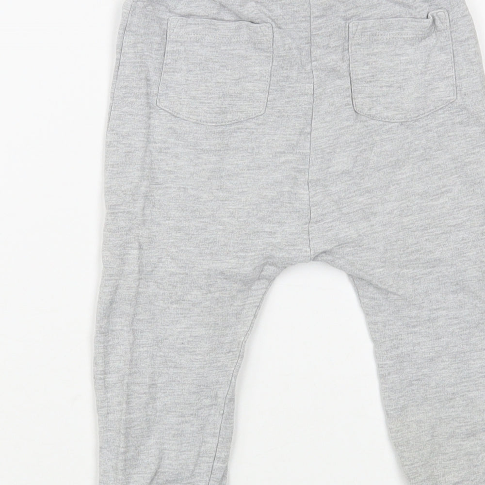 TU Baby Grey  Cotton Jogger Trousers Size 9-12 Months  Drawstring