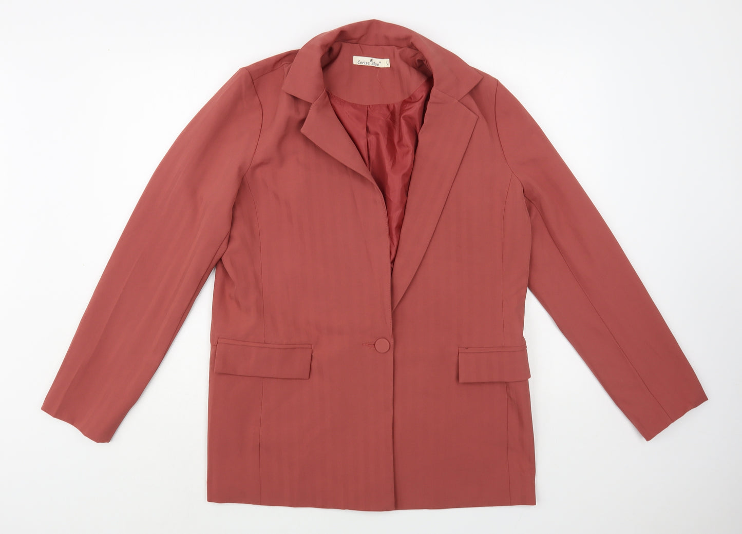 Cerise Blue Womens Pink   Jacket Blazer Size L  Button