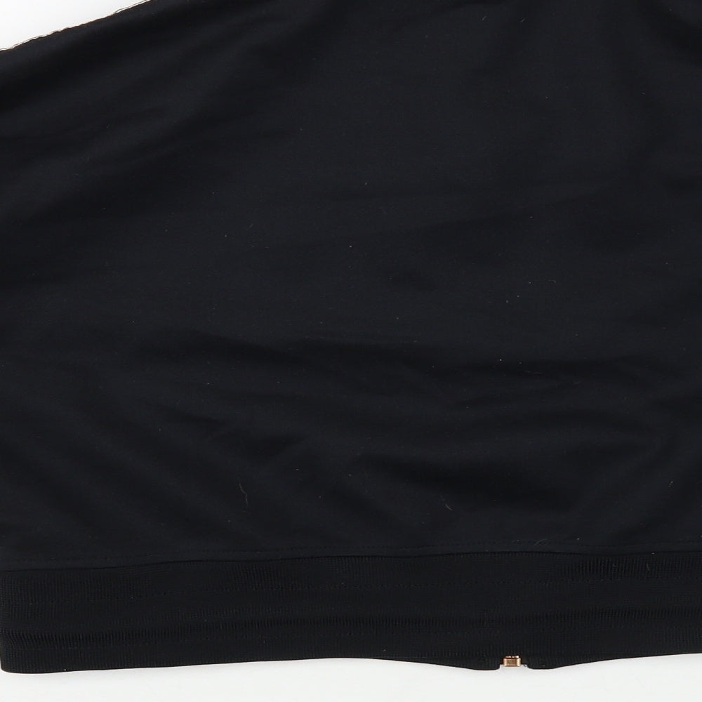 Ellesse  Womens Black Colourblock Cotton Full Zip Sweatshirt Size S  Zip