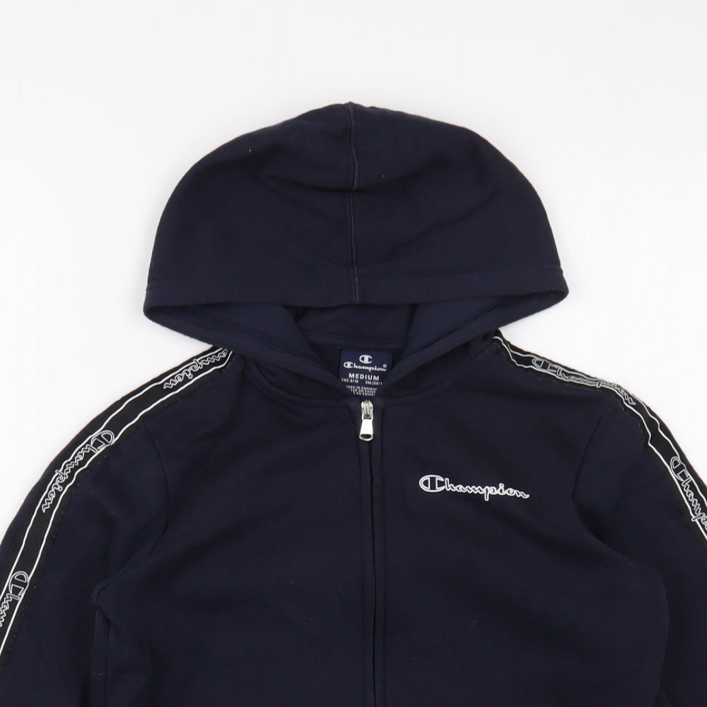 Champion Boys Blue  Cotton Full Zip Hoodie Size 9-10 Years  Zip