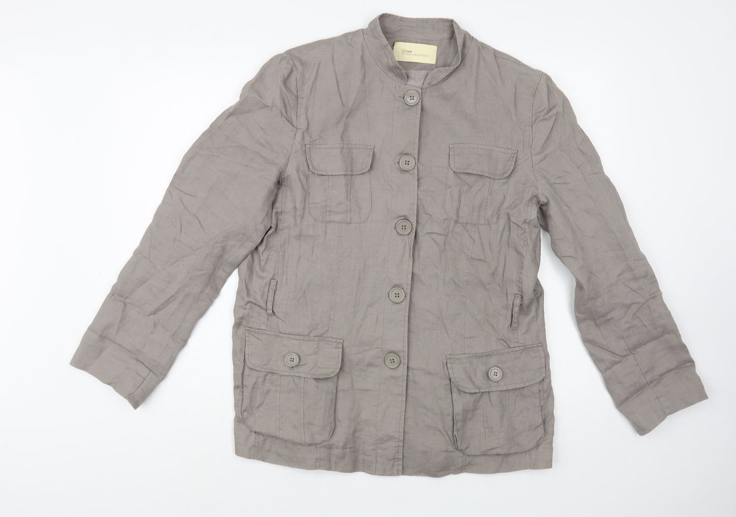 E-vie Womens Grey   Jacket  Size 18  Button