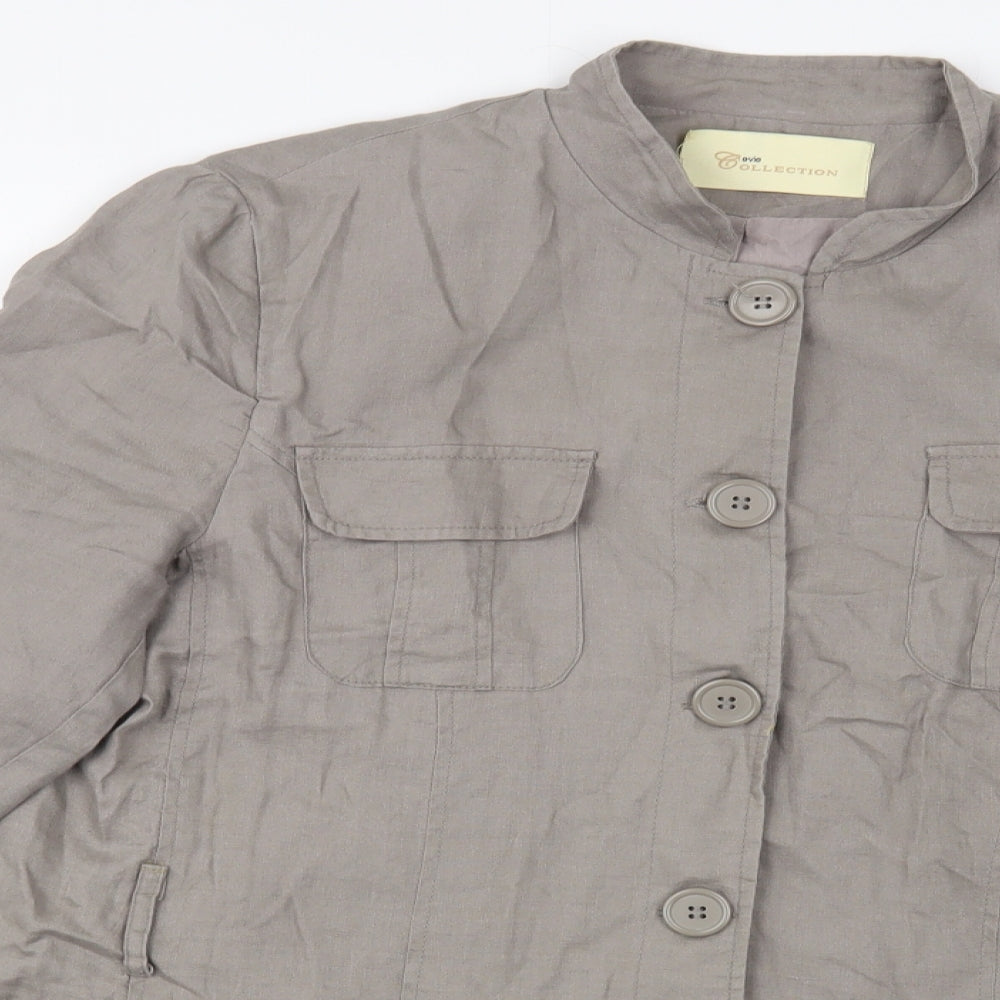 E-vie Womens Grey   Jacket  Size 18  Button