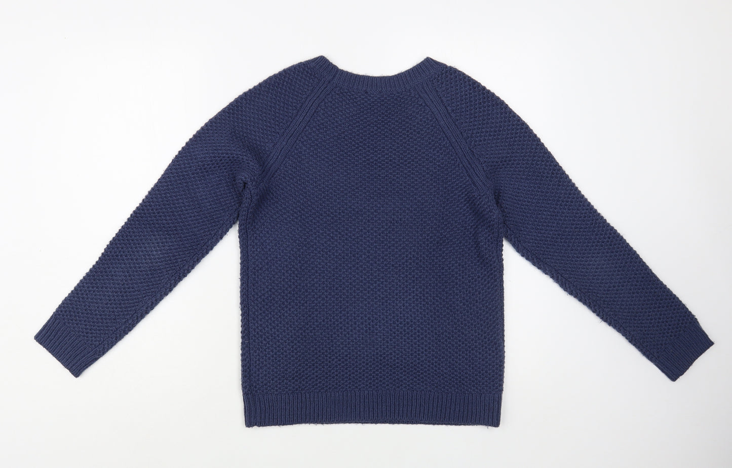 Gap Womens Blue Scoop Neck  Acrylic Pullover Jumper Size M