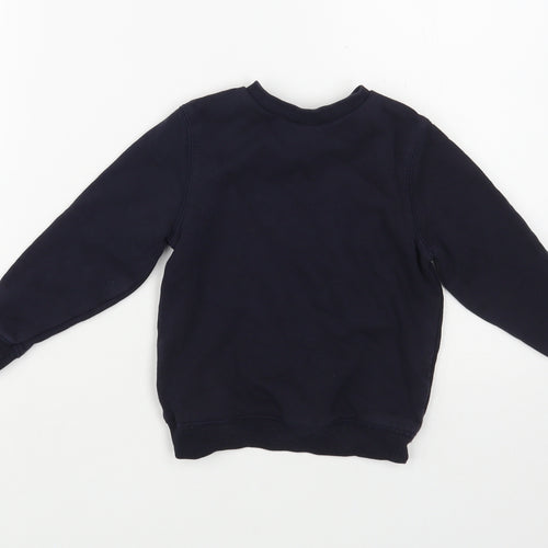 TU Boys Blue  Cotton Pullover Sweatshirt Size 3 Years  Pullover - Schoolwear