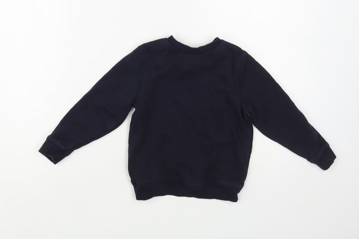 TU Boys Blue  Cotton Pullover Sweatshirt Size 3 Years  Pullover - Schoolwear