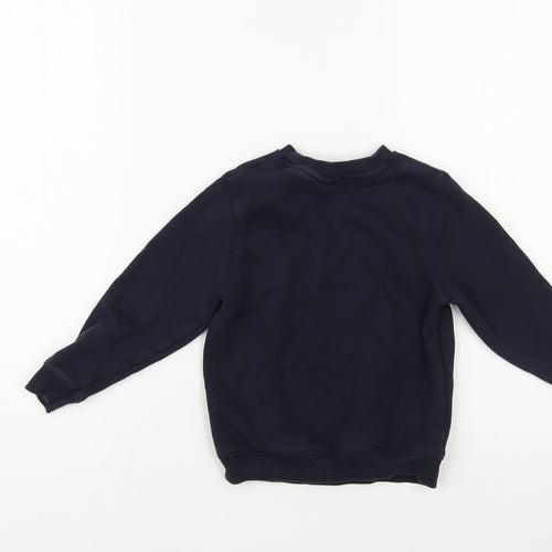 TU Boys Blue  Cotton Pullover Sweatshirt Size 3 Years  Pullover - Schoolwear
