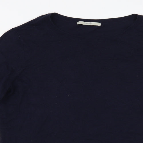 George Womens Blue Boat Neck  Nylon Pullover Jumper Size 10