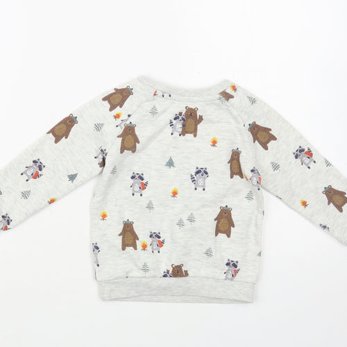 Primark Baby Grey Geometric Cotton Pullover Jumper Size 18-24 Months  Pullover - Bear & Racoon