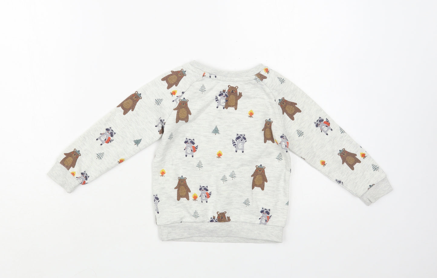 Primark Baby Grey Geometric Cotton Pullover Jumper Size 18-24 Months  Pullover - Bear & Racoon
