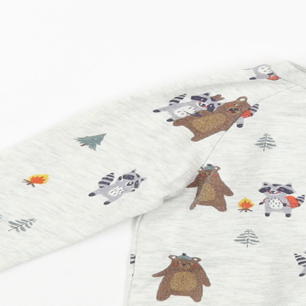 Primark Baby Grey Geometric Cotton Pullover Jumper Size 18-24 Months  Pullover - Bear & Racoon