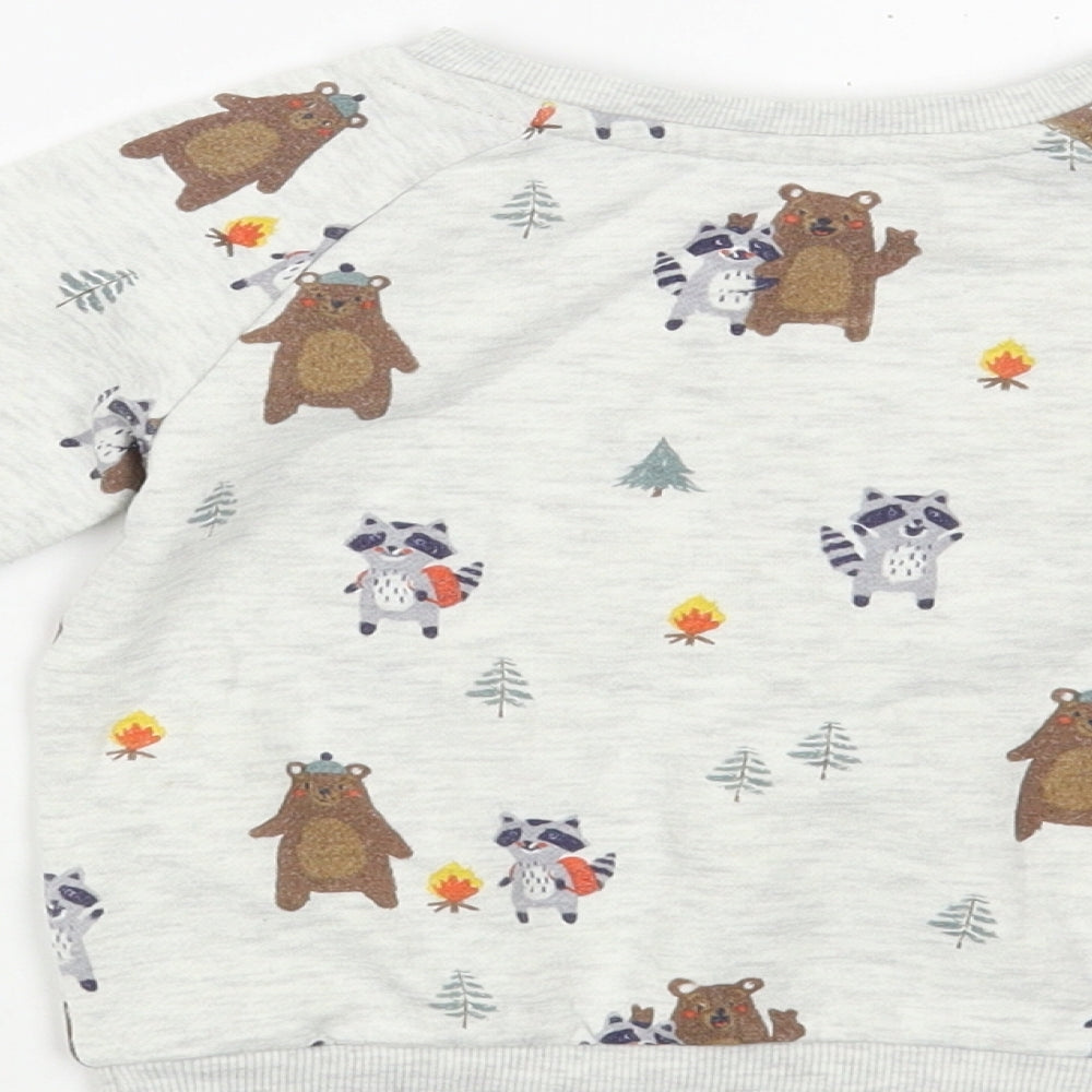 Primark Baby Grey Geometric Cotton Pullover Jumper Size 18-24 Months  Pullover - Bear & Racoon