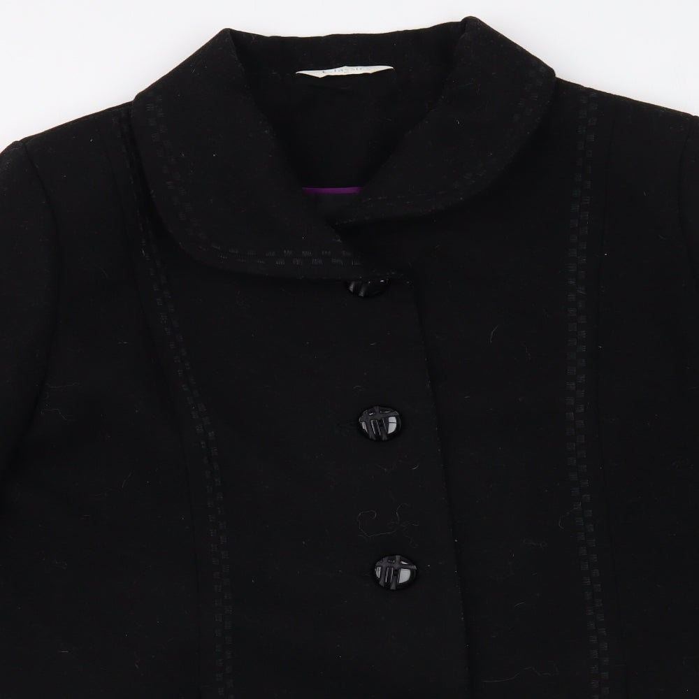 Classics Womens Black   Pea Coat Coat Size 18  Button