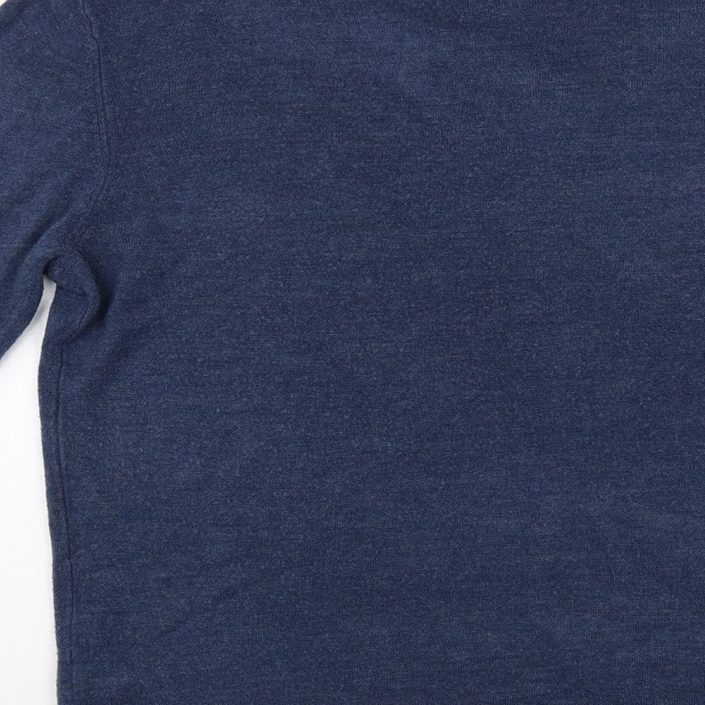 Primark Mens Blue Crew Neck  Acrylic Pullover Jumper Size L