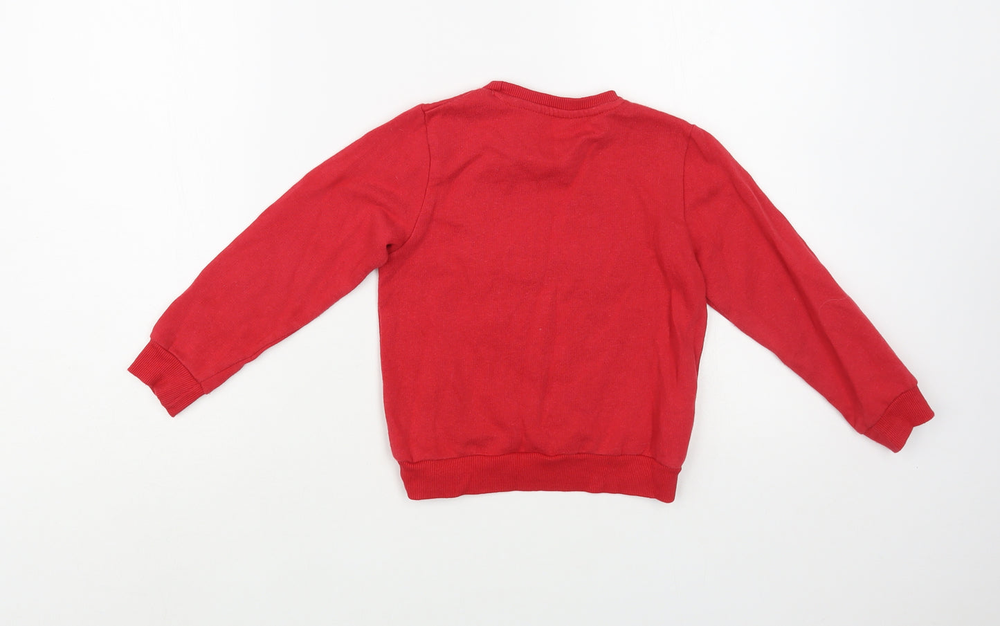 PEP & CO Girls Red  Cotton Pullover Sweatshirt Size 4-5 Years  Pullover - Rudolph Christmas