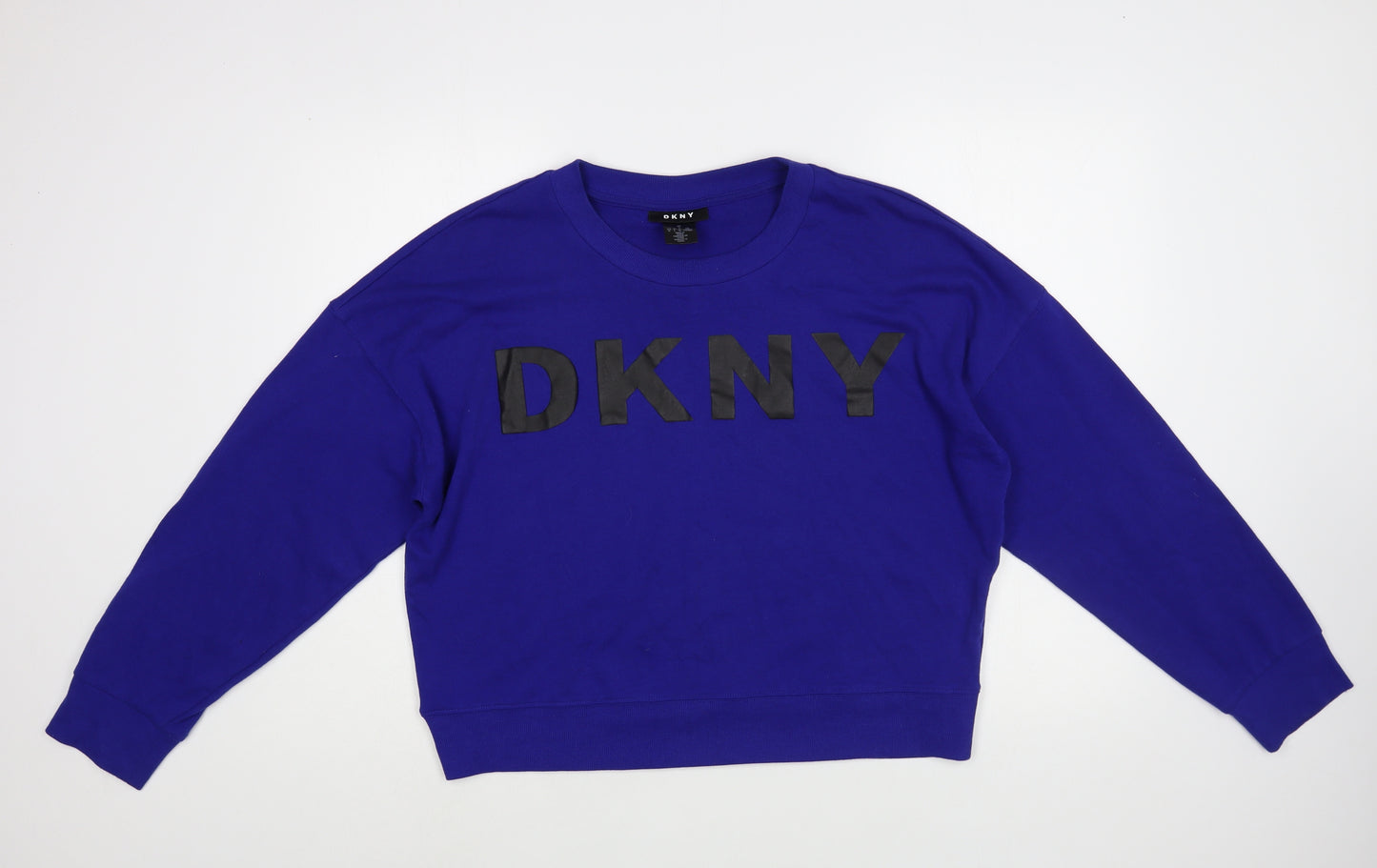 DKNY Womens Blue  Cotton Pullover Sweatshirt Size L  Pullover