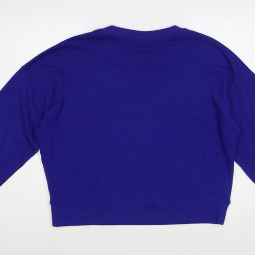 DKNY Womens Blue  Cotton Pullover Sweatshirt Size L  Pullover
