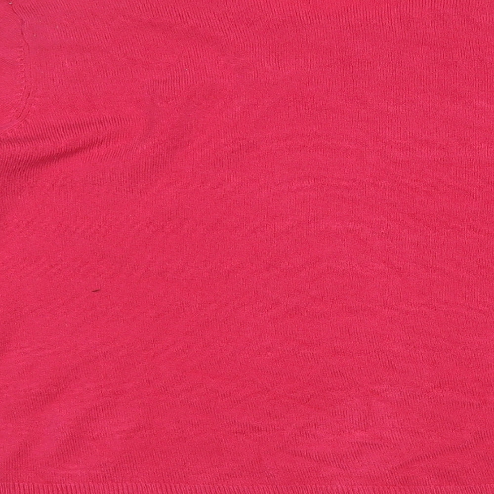 Marks and Spencer Womens Pink Crew Neck  Acrylic Pullover Jumper Size 20