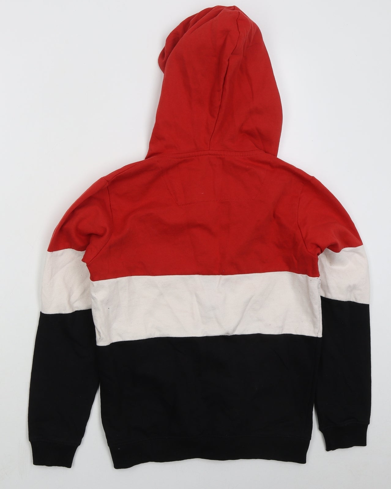 Threadboys Boys Red Striped Cotton Full Zip Hoodie Size 13 Years  Zip