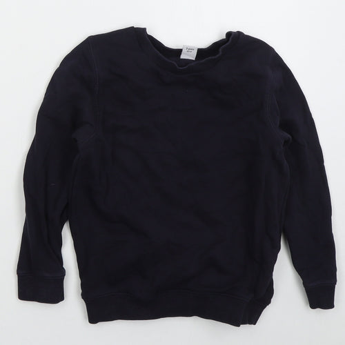 TU Boys Blue  Cotton Pullover Sweatshirt Size 7 Years  Pullover