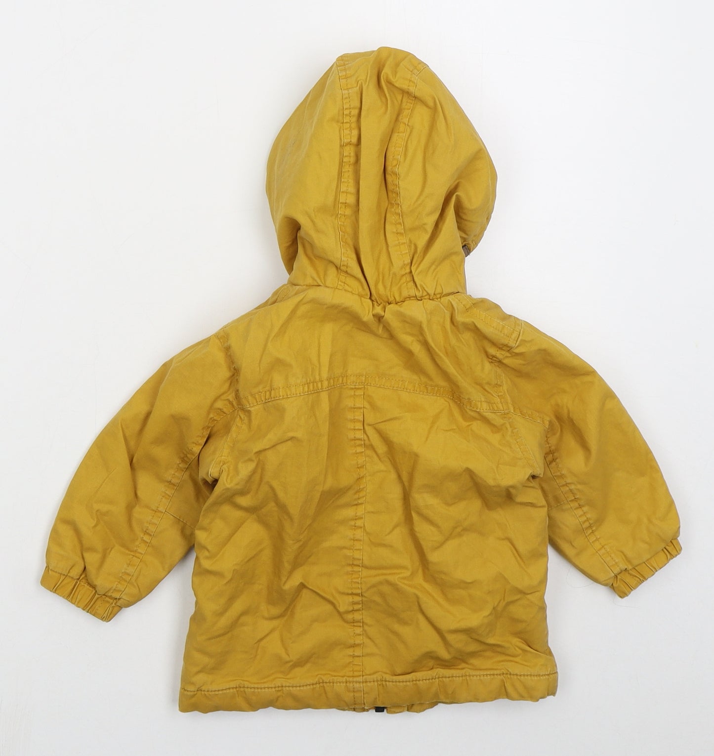 NEXT Boys Yellow   Basic Coat Coat Size 12-18 Months   Zip