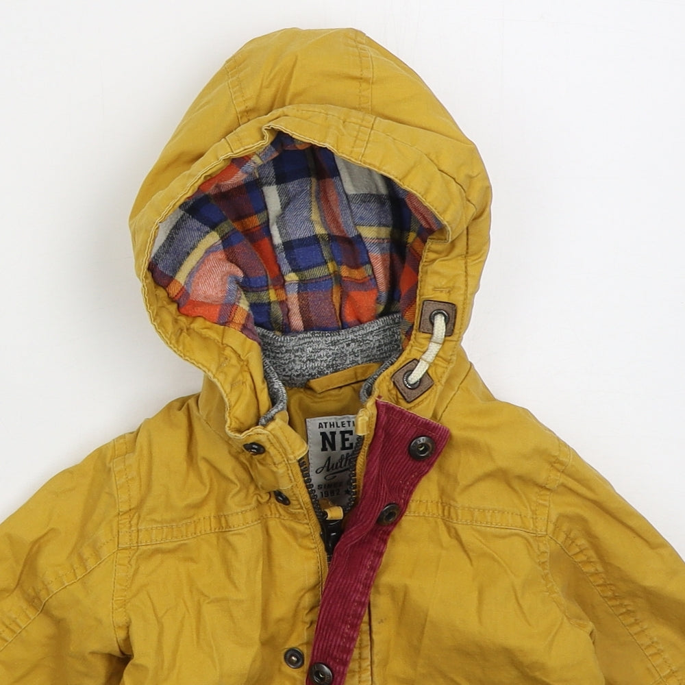 NEXT Boys Yellow   Basic Coat Coat Size 12-18 Months   Zip