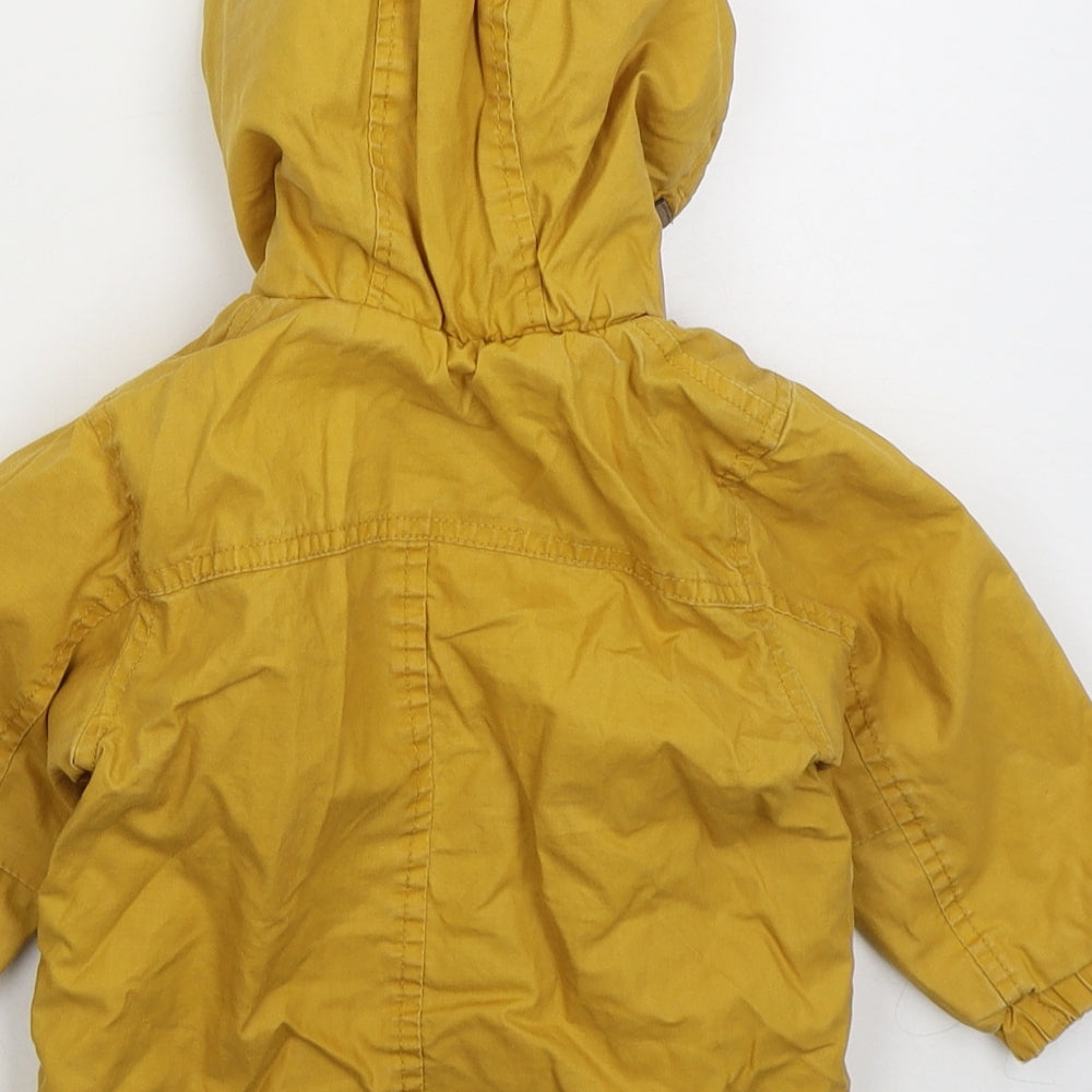 NEXT Boys Yellow   Basic Coat Coat Size 12-18 Months   Zip