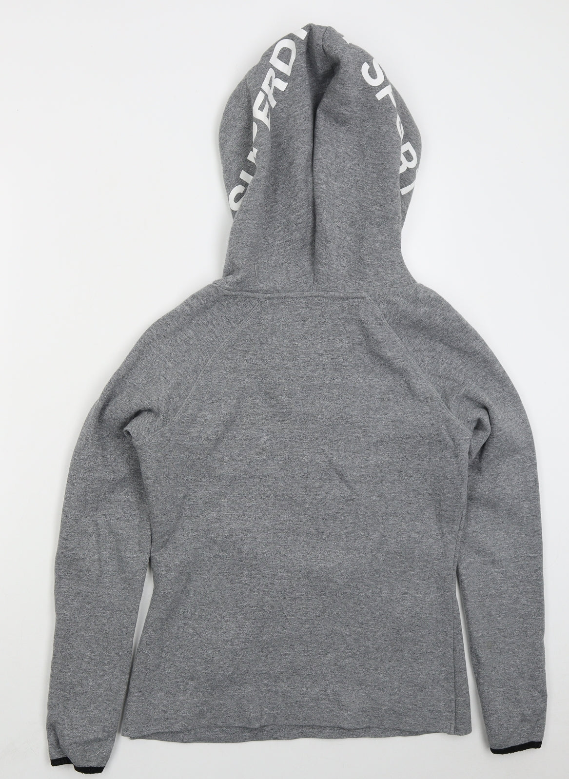 Superdru Womens Grey  Cotton Pullover Hoodie Size S  Pullover