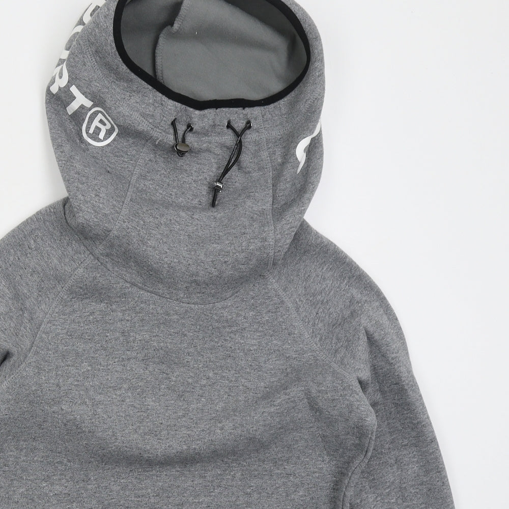 Superdru Womens Grey  Cotton Pullover Hoodie Size S  Pullover