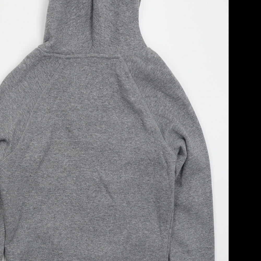 Superdru Womens Grey  Cotton Pullover Hoodie Size S  Pullover