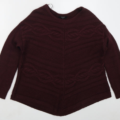 George Womens Red Crew Neck  Acrylic Pullover Jumper Size 10   - Burgundy